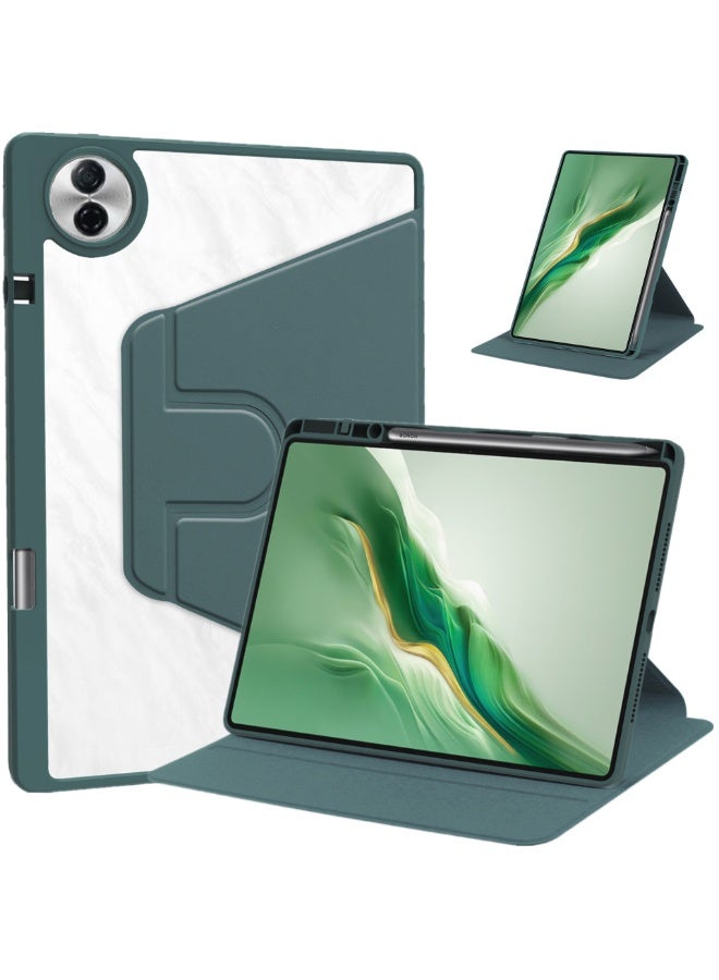 عام غطاء دوّار لهونر باد 10 مقاس 12.1 إنش مع حامل أسطواني للقلم - حافظة واقية دوارة 360 درجة بغطاء فوليو صلب رقيق، خلفية شفافة مع خاصية التشغيل/الإيقاف التلقائي - Image 1