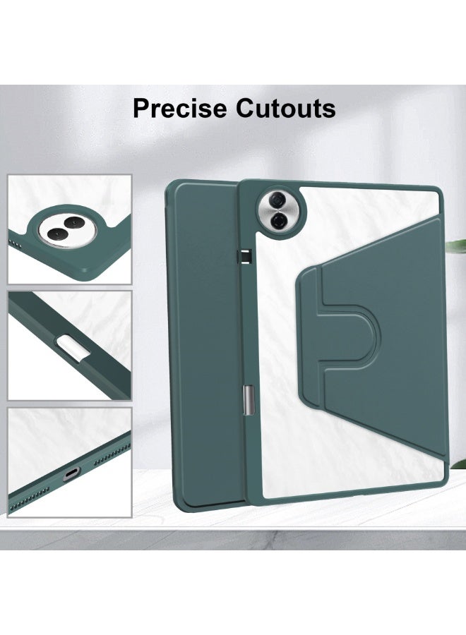 عام غطاء دوّار لهونر باد 10 مقاس 12.1 إنش مع حامل أسطواني للقلم - حافظة واقية دوارة 360 درجة بغطاء فوليو صلب رقيق، خلفية شفافة مع خاصية التشغيل/الإيقاف التلقائي - Image 4