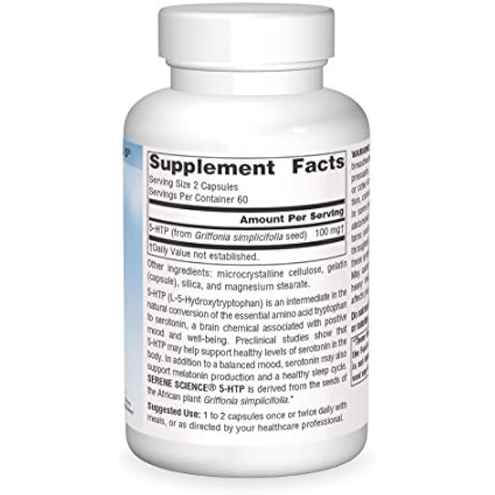 Source Naturals Serene Science 5-HTP - Balanced Mood* - 50 mg - 120 Capsules - Image 3