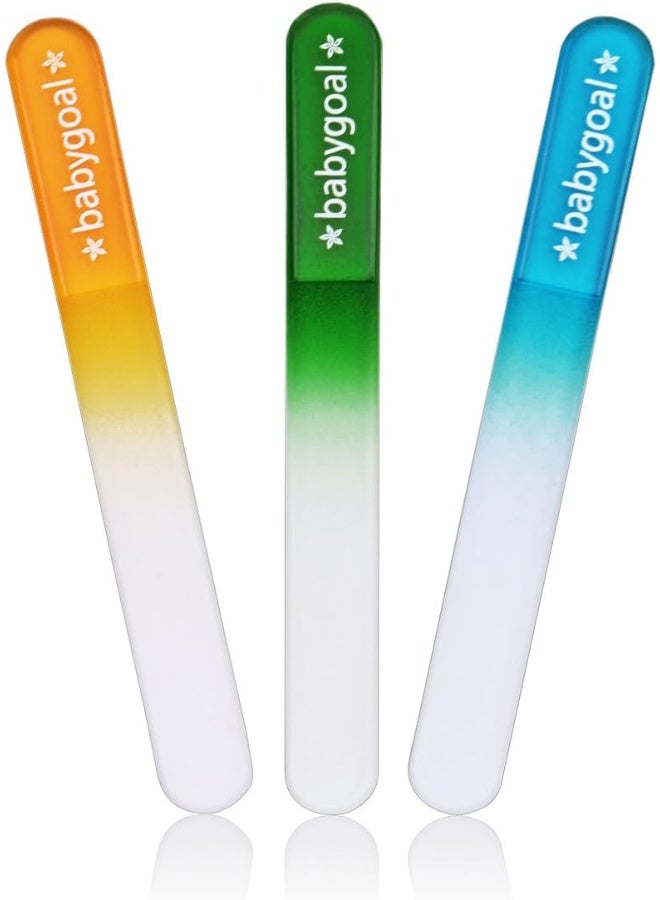 Babygoal Newborn Nail File Baby Nail Files 3 Pack with a Pouch - Image 1