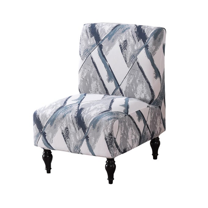 ECOANCHENG ARMLESS CHAIR SLIPCOVER REMOVABLE WASHABLE PRINTED ACCENT CHAIRS FOR LIVING DINING ROOM