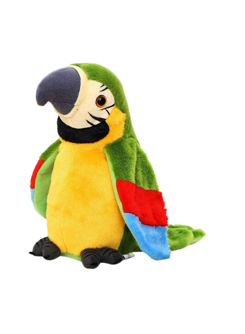 ECVV Cutiest Talking Parrot Toy Mimicry Pet Speaking Plush Toy Repeat What You Say Waving Wings Electronic Record Bird Toy Stuffed Animal Interactive Sensory Educational Toy Birthday Xmas Gift  - Image 1