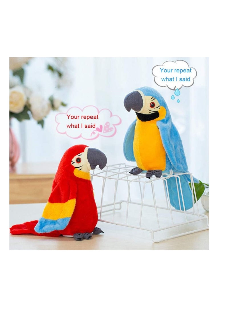 ECVV Cutiest Talking Parrot Toy Mimicry Pet Speaking Plush Toy Repeat What You Say Waving Wings Electronic Record Bird Toy Stuffed Animal Interactive Sensory Educational Toy Birthday Xmas Gift  - Image 3
