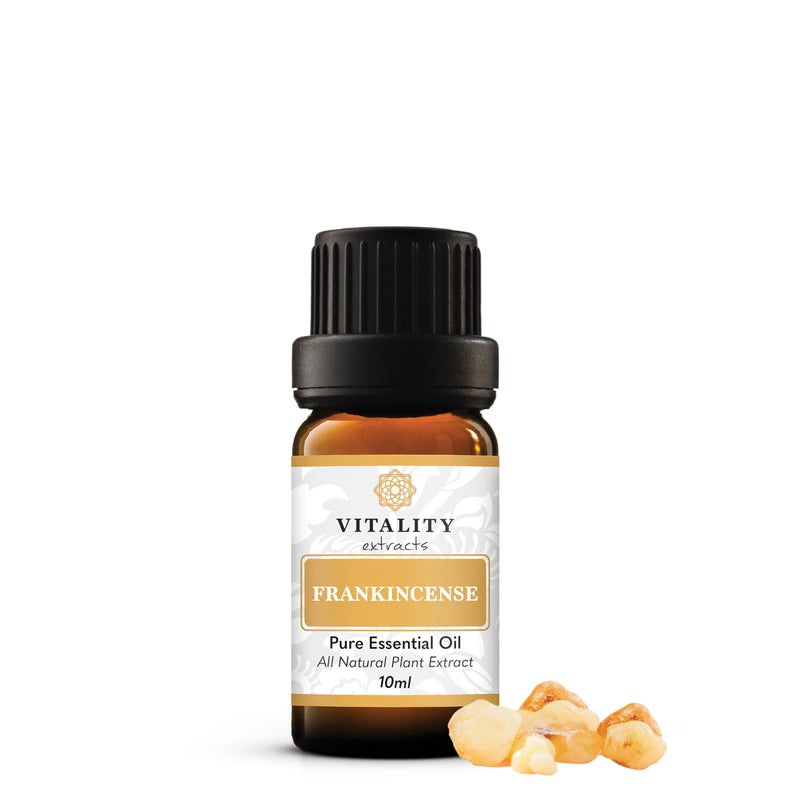 Vitality Extracts Frankincense Essential Oil - 10ml, Boswellia Serrata, Aromatherapy, Skin Care, Natural Calm, Rest & Relaxation, Yoga, Comfort - Image 1