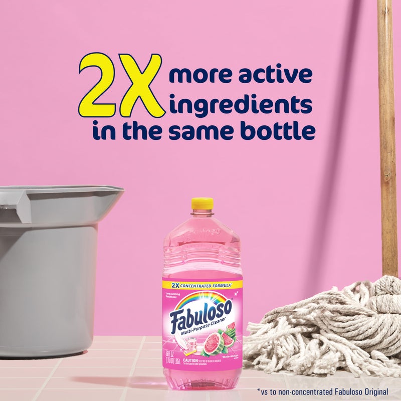 Fabuloso Multi-Purpose Cleaner & Floor Cleaner, 2X Concentrated, Watermelon Scent, 56 fluid ounces - Image 5