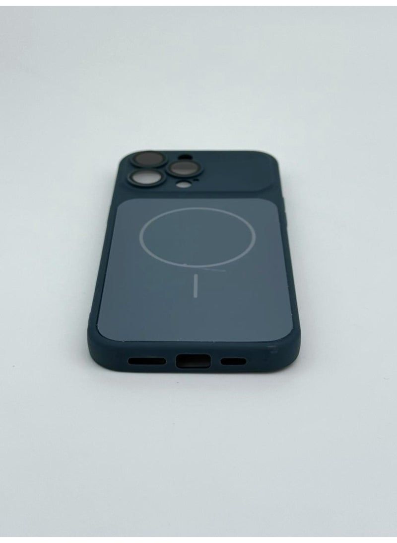 general Premium Skin Feel MagSafe Compatible Case for iPhone 15 Pro Max – Ultra-Slim Shockproof Matte Finish Cover with Built-in Camera Lens Protection (Blue) - Image 4