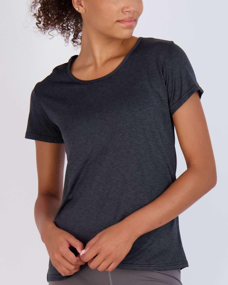 REALESSENTIALS Real Essentials 5 Pack: Women's Short Sleeve T-Shirts Workout Tops Fitness Pilates Gym Activewear Athletic (Plus Available), Set 11, XL, Pack of 5 - Image 3
