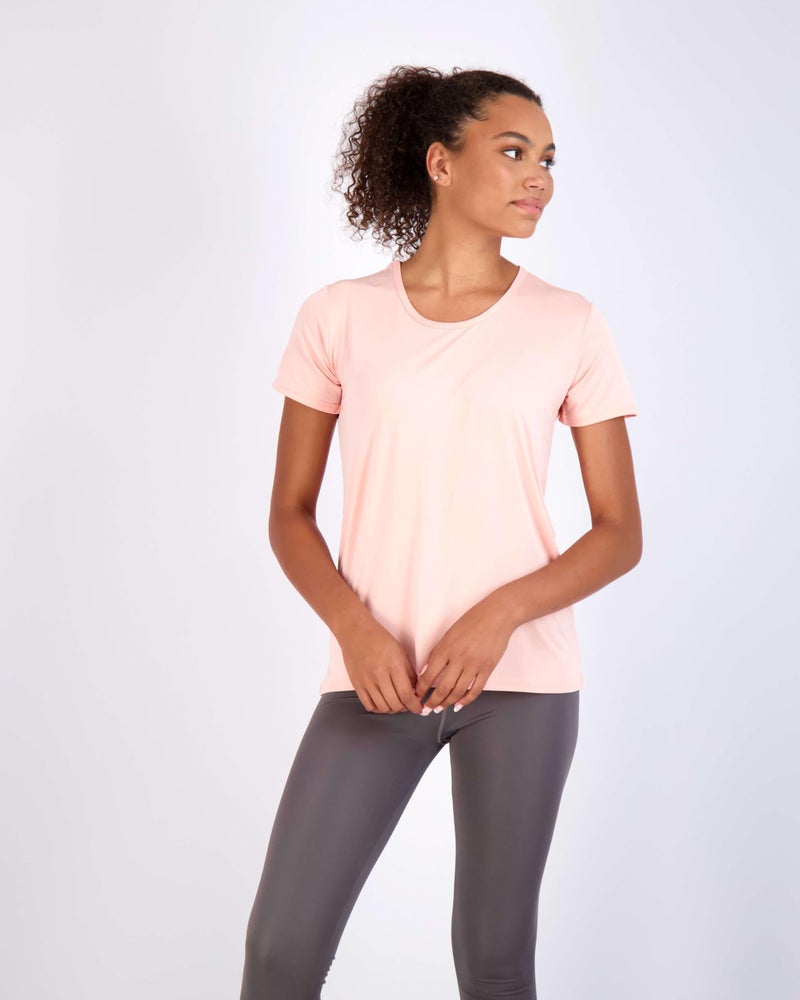 REALESSENTIALS Real Essentials 5 Pack: Women's Short Sleeve T-Shirts Workout Tops Fitness Pilates Gym Activewear Athletic (Plus Available), Set 11, XL, Pack of 5 - Image 2