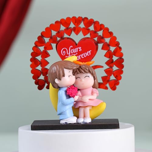 Floweraura Love Forever Decorative Heartly Romantic Mini Couple Miniatures Showpiece for Home Decor & Office Decor and Gift for Birthday, Anniversaries, Weddings, Valentine's Day & Special Occasions - Image 2