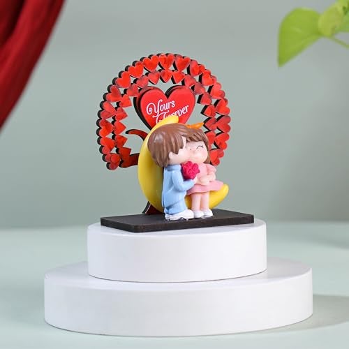 Floweraura Love Forever Decorative Heartly Romantic Mini Couple Miniatures Showpiece for Home Decor & Office Decor and Gift for Birthday, Anniversaries, Weddings, Valentine's Day & Special Occasions - Image 3