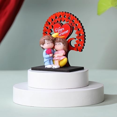 Floweraura Love Forever Decorative Heartly Romantic Mini Couple Miniatures Showpiece for Home Decor & Office Decor and Gift for Birthday, Anniversaries, Weddings, Valentine's Day & Special Occasions - Image 5