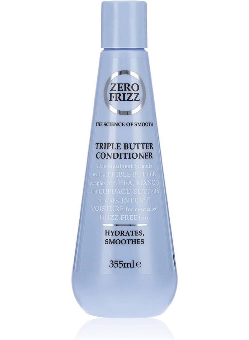 Zero Frizz Triple Butter Conditioner for Frizzy Hair - 355 ml - Image 1