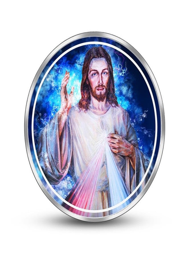 Silviya BIS Hallmarked Jesus 999 Pure Silver Coin (10 Gram) Round Shape: Christian Gift - Christmas Celebration - Church Offering - Religious Commemorative Coin - Image 2