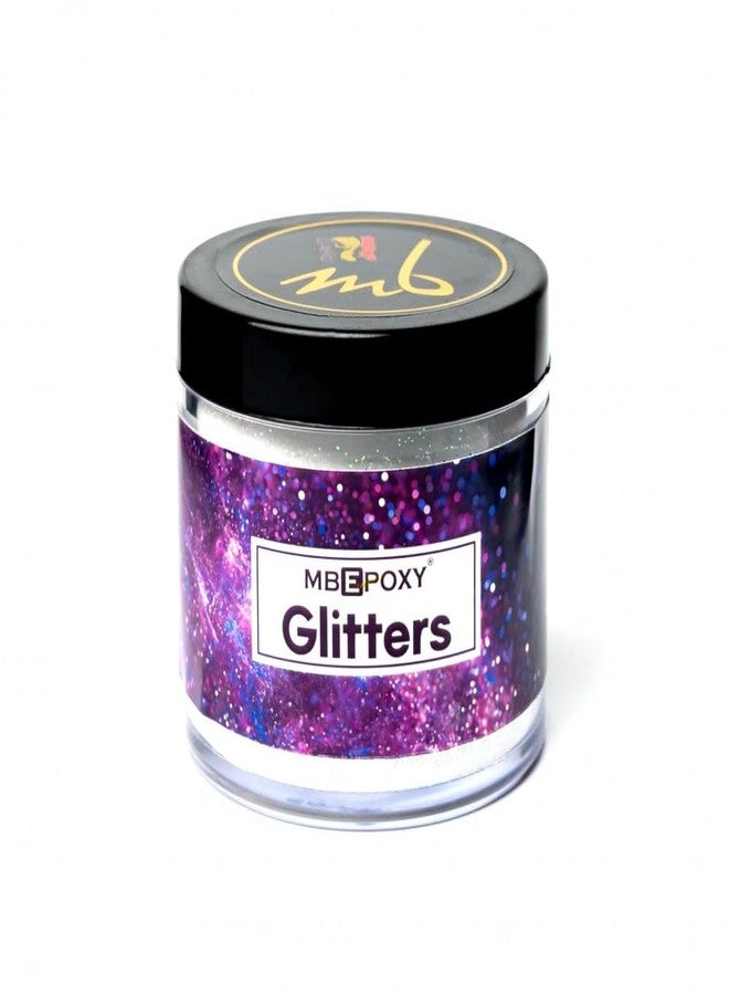 MBEPOXY | Epoxy Resin Art Resin Glitter | Brilliant Color Shake | Easy to Use Non Toxic High Gloss Intense Shine | Art Glitter are Perfect for Resin Artwork Epoxy Glitters Set RB White - Pack of 3 - Image 1