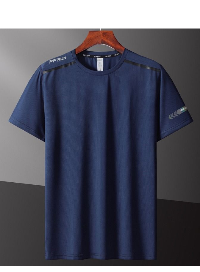 UTDOORWEAR تي شيرت رياضي قصير الأكمام للرجال صيفي جديد بتقنية الإحساس بالبرودة سريعة الجفاف للياقة البدنية والجري والترفيه - Image 1