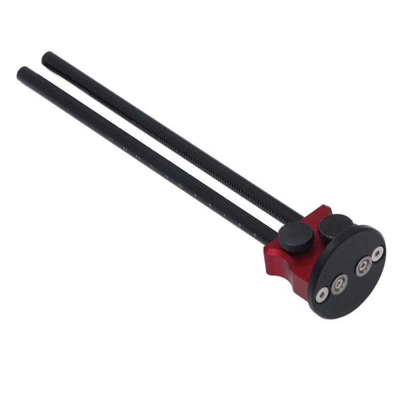 Woodworking Marking Gauge Aluminum Alloy Metric Inch Scale Double Head Scriber Ruler - Image 2