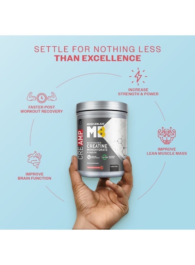 مسل بلايز كريم كرياتين أحادي الهيدرات من MuscleBlaze Micronised (بنكهة البطيخ، 0.826 رطل / 375 جرام) - Image 5