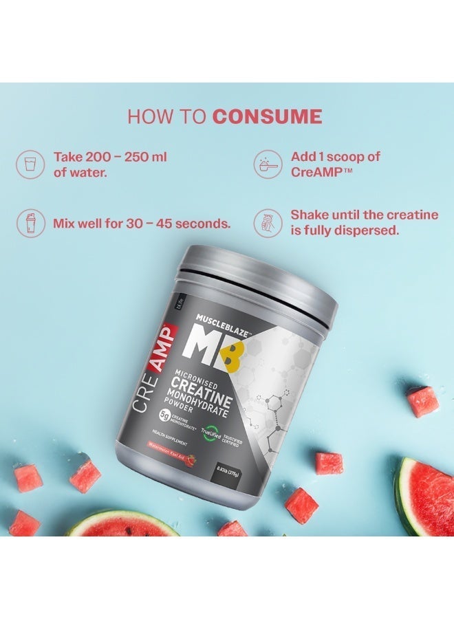 Muscleblaze Micronised Creatine Monohydrate Creamp (Watermelon Kool Aid, 0.826Lbs / 375G)