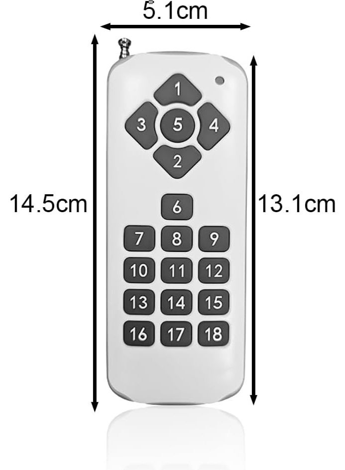Rubik RF 433MHz Remote Control, 18-Key Wireless RGB LED Controller, Universal Lighting & Access Transmitter  - Image 5