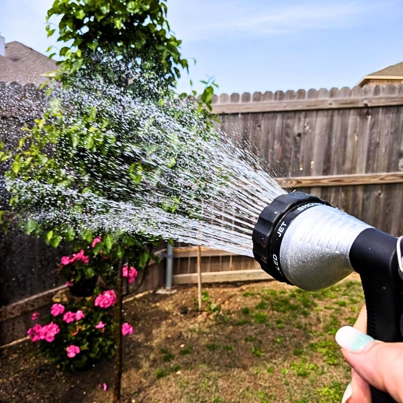 GREEN MOUNT Water Hose Nozzle Spray Nozzle, Metal Garden Hose Nozzle with Adjustable Spray Patterns, Perfect for Watering Plants, Washing Cars and Showering Pets - Image 2