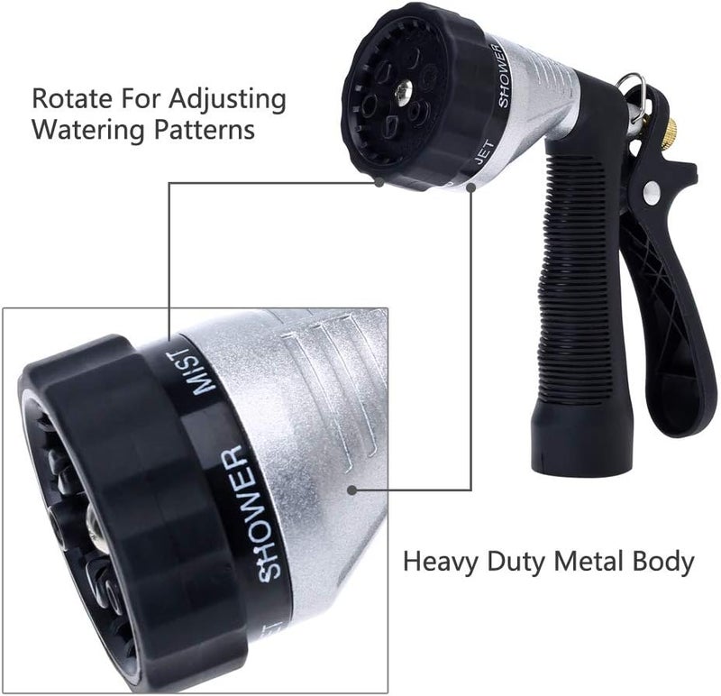 GREEN MOUNT Water Hose Nozzle Spray Nozzle, Metal Garden Hose Nozzle with Adjustable Spray Patterns, Perfect for Watering Plants, Washing Cars and Showering Pets - Image 5