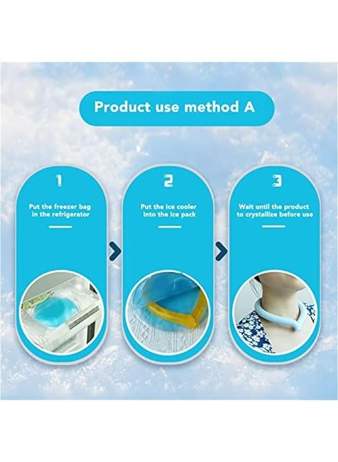 Generic Neck Cooling Tube, Wearable Cooling Neck Wraps for Summer Heat, Hands Neck Cooler for Outdoor Workers Sports, Lasting Reusable Cold Ice Pack Gel for Extremely Hot - Image 5