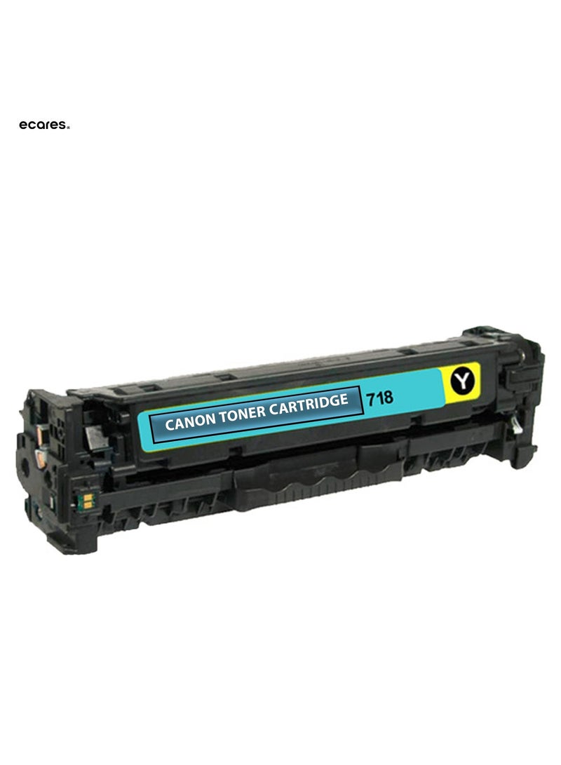 ECARES® 718(Y)Compatible Toner Cartridge  Compatible 718 Toner Cartridges for Canon LBP7200 LBP7200CDN LBP7210CDN LBP7660CDN MF8330CDN MF8340CDN MF8350CDN MF8380CDW MF8580CDW - Yellow, High Yield(Yel - Image 1