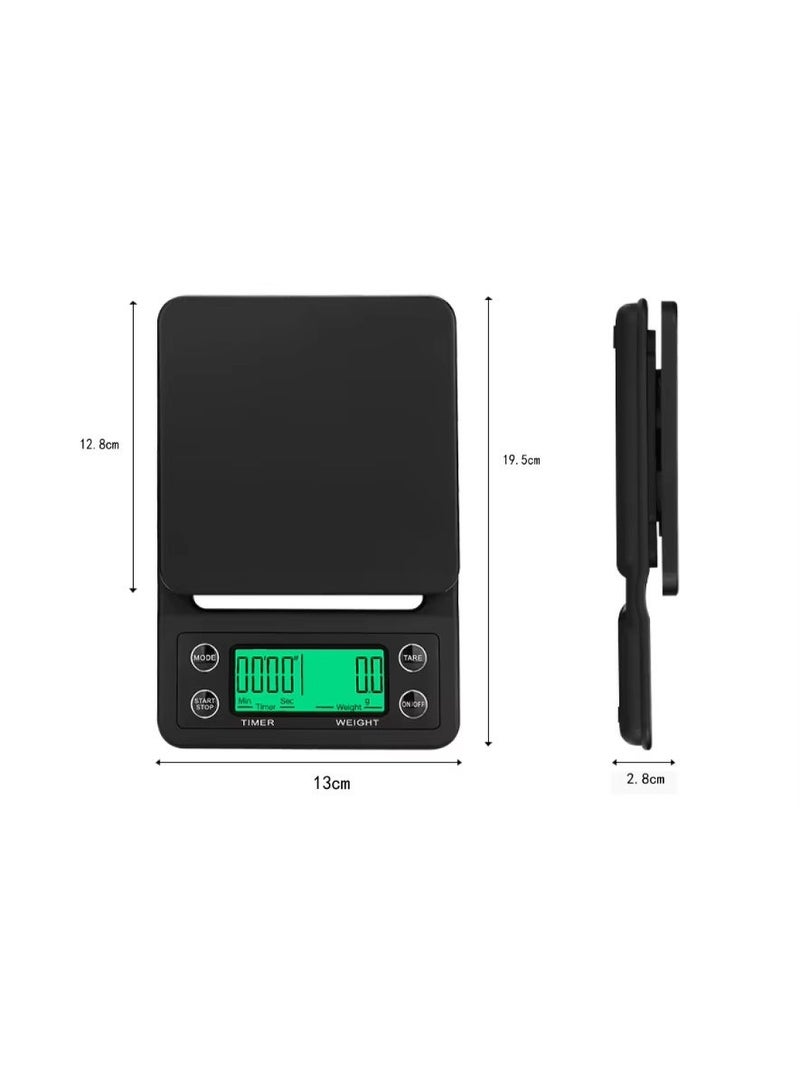 Digital coffee scale with timer and 0.1g accuracy – load capacity up to 5kg - Image 5