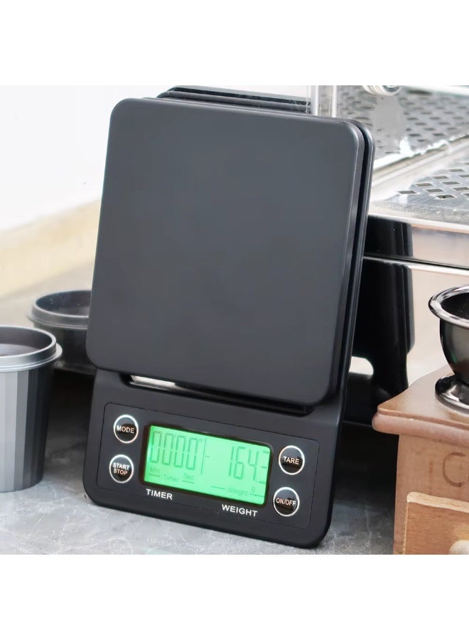 Digital coffee scale with timer and 0.1g accuracy – load capacity up to 5kg - Image 2