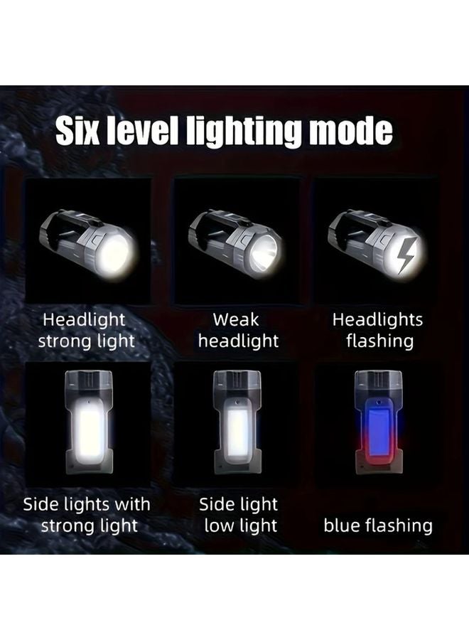 1pc Ultra Bright LED Spotlight Flashlight USB Rechargeable Portable Lantern with Shoulder Strap 3 Modes - Image 5