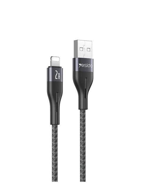 Yesido CA121L USB to 8 Pin 2A Fast Charging Data Cable - Lightning Cable for iPhone, iPad, and iPod (Durable, High-Speed Charging and Data Sync)