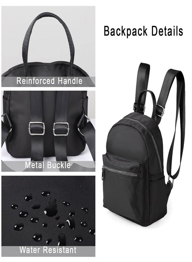 Etercycle Mini Backpack Purse for women, Small Backpack Purse, Shoulder Bag for Travel (Black) - Image 4
