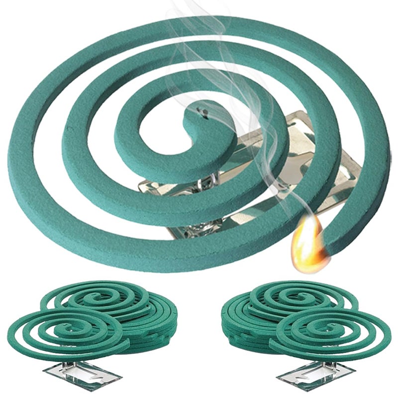 W4W Mosquito Repellent Coils - Outdoor Use Reaches Up to 10 feet - Each Burns for 5-7 Hours (Three Pack Contains 12 coils & 6 Stands) - Image 1