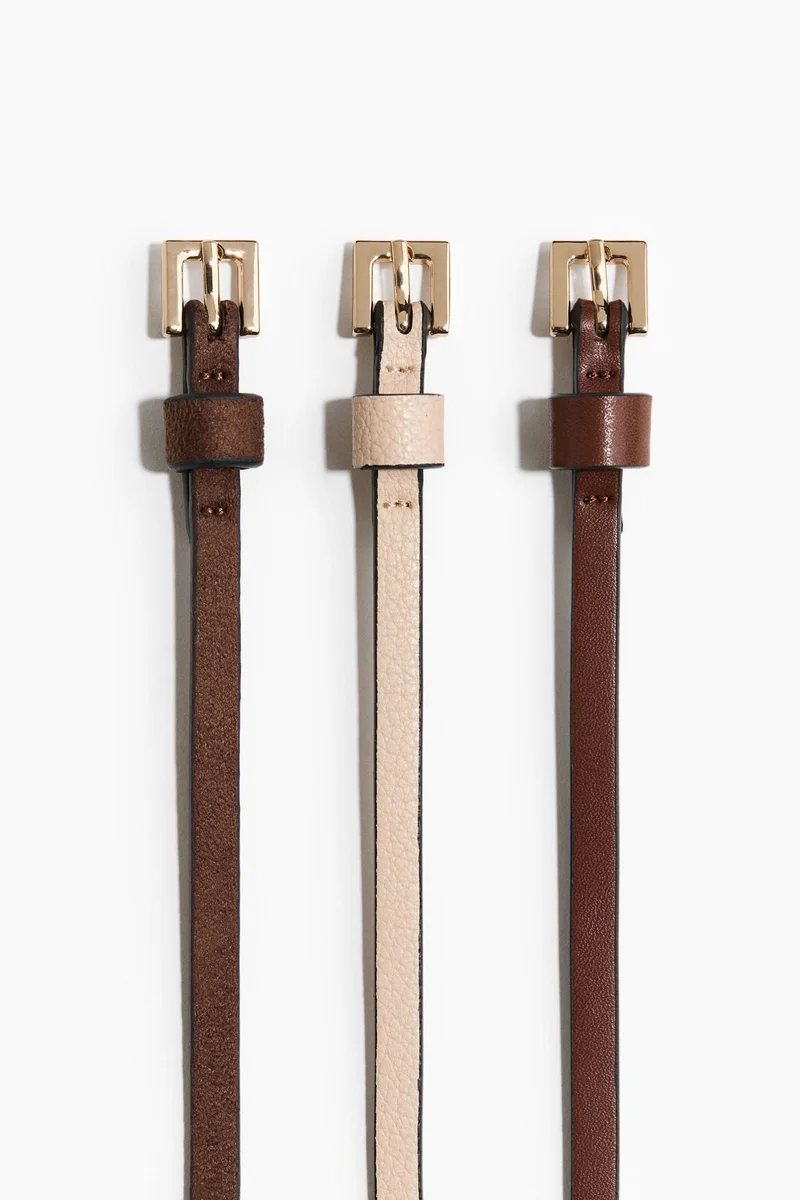 H&M 3-pack narrow belts