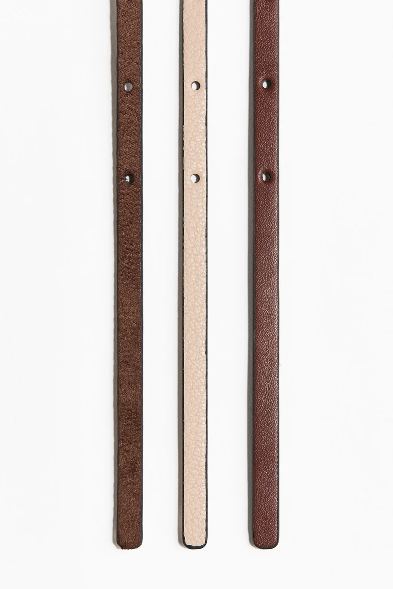 H&M 3-pack narrow belts