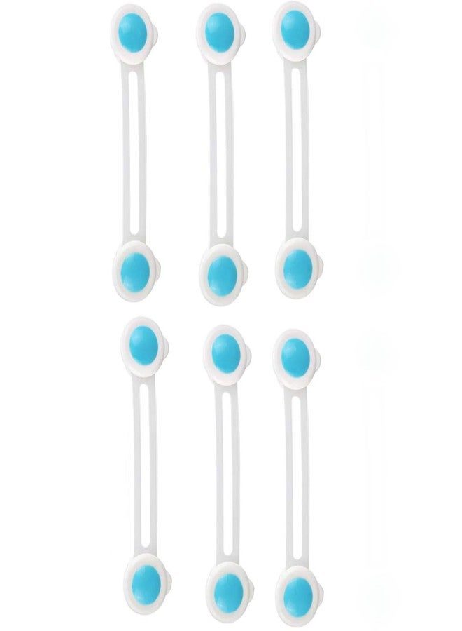 سمارت سيفر أقفال أمان للأطفال من سمارت سيفر، مقاومة للعبث، للخزائن والأدراج والأبواب والخزائن والثلاجات، عبوة من 6 قطع، لون أزرق - Image 1