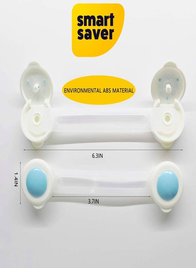 سمارت سيفر أقفال أمان للأطفال من سمارت سيفر، مقاومة للعبث، للخزائن والأدراج والأبواب والخزائن والثلاجات، عبوة من 6 قطع، لون أزرق - Image 2