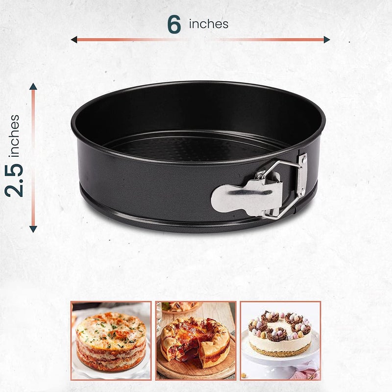 Rfaqk Non-Stick 6 Inch Cake Pan With Removable Bottom - Leakproof Springform Pan With 50Pcs Parchment Papers - Perfect For Cakes  Cheesecakes  And Compatible With 3 Qt Instant Pot - Bonus E-Book - Image 3