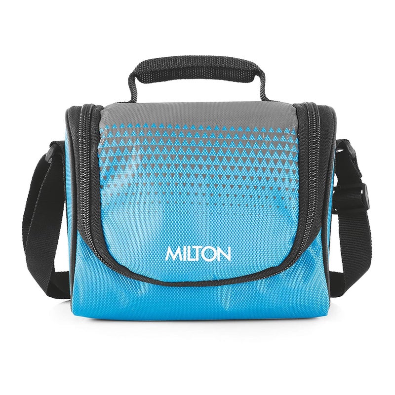 Milton MILTON Tasty 3 Combo Lunch Box with Insulated Fabric Jacket, 3 Stainless Steel Containers (200 ml, 320 ml, 500 ml) & and 1 Tumbler, 380 ml, Leak-Proof Tiffin for Office, College, Picnic, Cyan  - Image 3