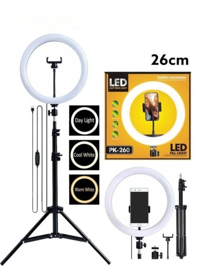 PK 260 Dimmable Ring Light for Makeup Photography & Videos