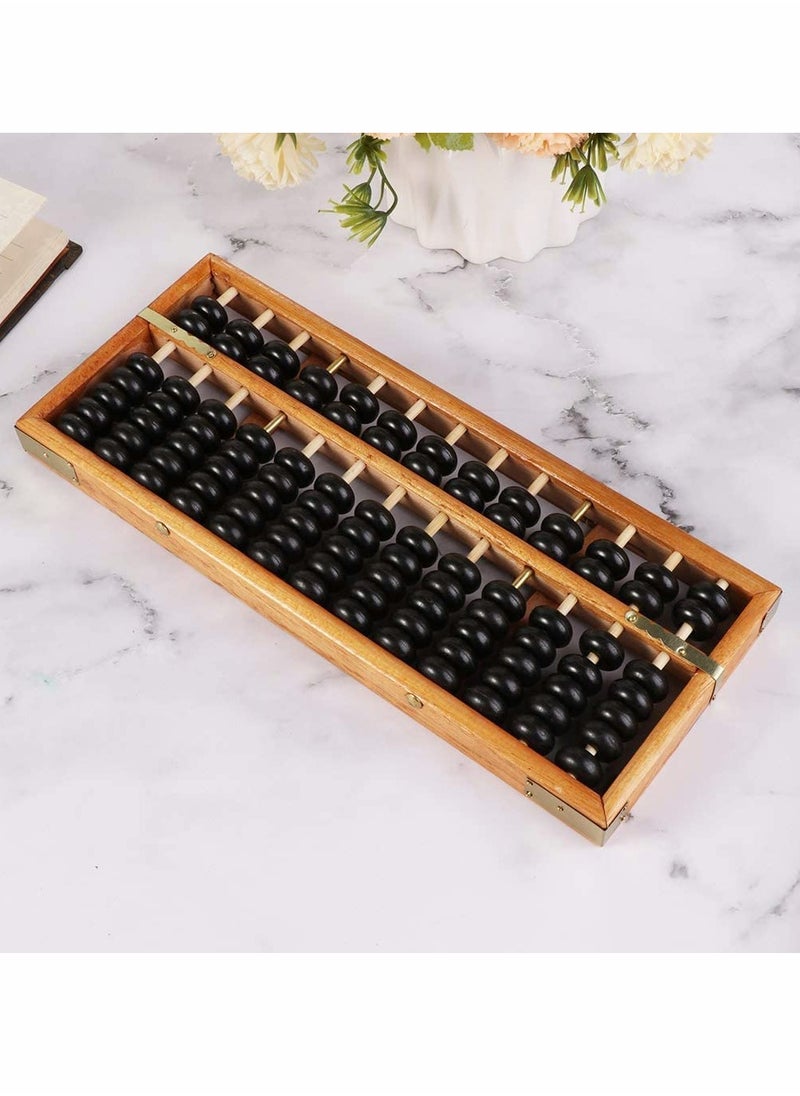 SYOSI - Portable Chinese 13 Digits Column Abacus Arithmetic Soroban Calculating Counting Math Learning Tool for Children - Image 1