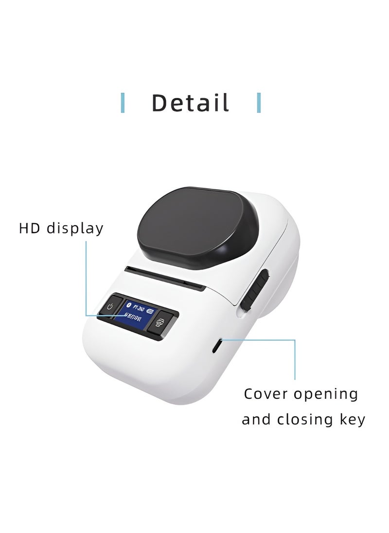 BORTONY - Mini Barcode Printer Bluetooth Wireless Thermal Label Maker 3 Inch Label Maker High-Speed Printing Multiple Connections Easy Carrying Compatible with PC Android and iOS - Image 1