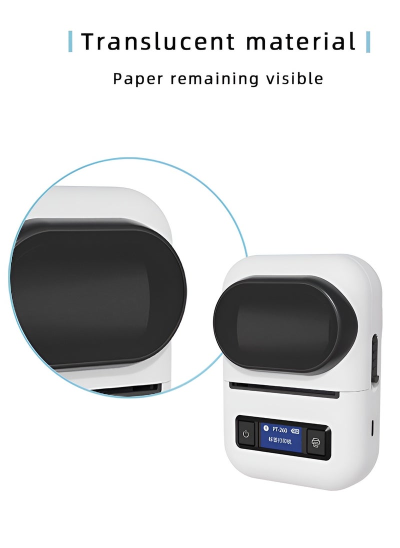 BORTONY - Mini Barcode Printer Bluetooth Wireless Thermal Label Maker 3 Inch Label Maker High-Speed Printing Multiple Connections Easy Carrying Compatible with PC Android and iOS - Image 1