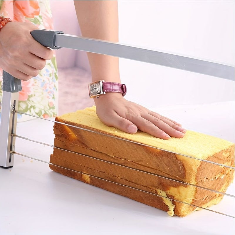 Adjustable Cake Cutter And Leveler With 3 Stainless Steel Wire For 20 Inch Cakes Baking Layer Tool - Image 1