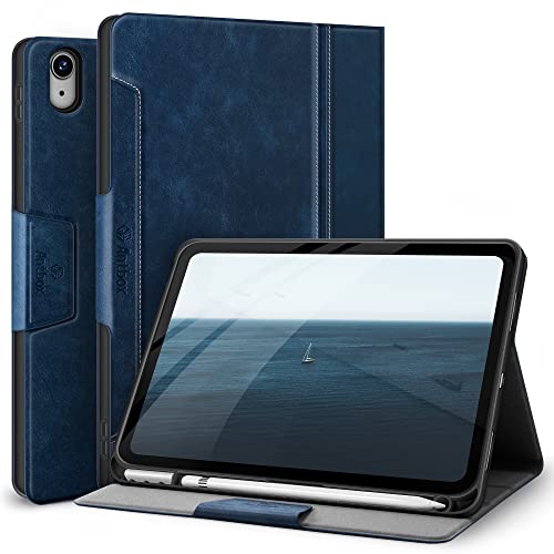 Antbox Case for iPad (A16) 11th Generation 11'' 2025/iPad 10th Generation 10.9'' 2022 with Built-in Pencil Holder Auto Sleep/Wake Function PU Leather Smart Cover (Blue) - Image 1