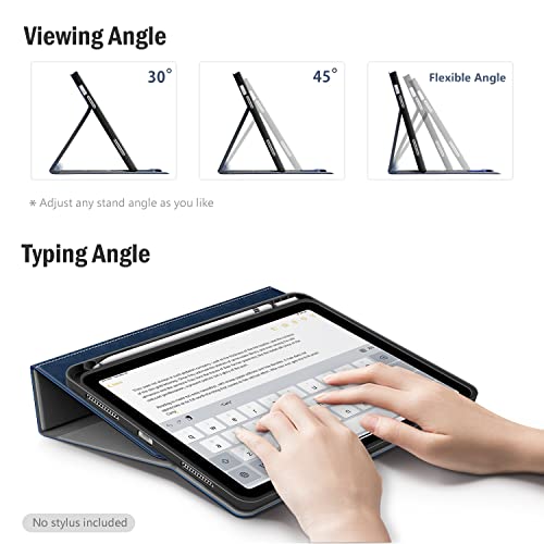 Antbox Case for iPad (A16) 11th Generation 11'' 2025/iPad 10th Generation 10.9'' 2022 with Built-in Pencil Holder Auto Sleep/Wake Function PU Leather Smart Cover (Blue) - Image 5