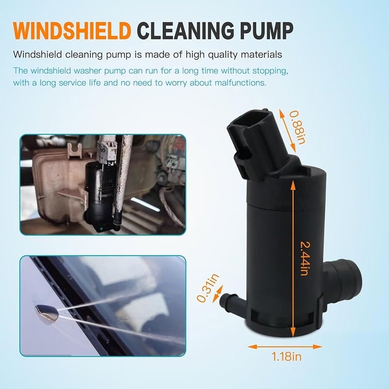 Windshield Washer Pump 12V Replacement for Ford Five Hundred 2005 2007 with Rubber Grommet - Image 3