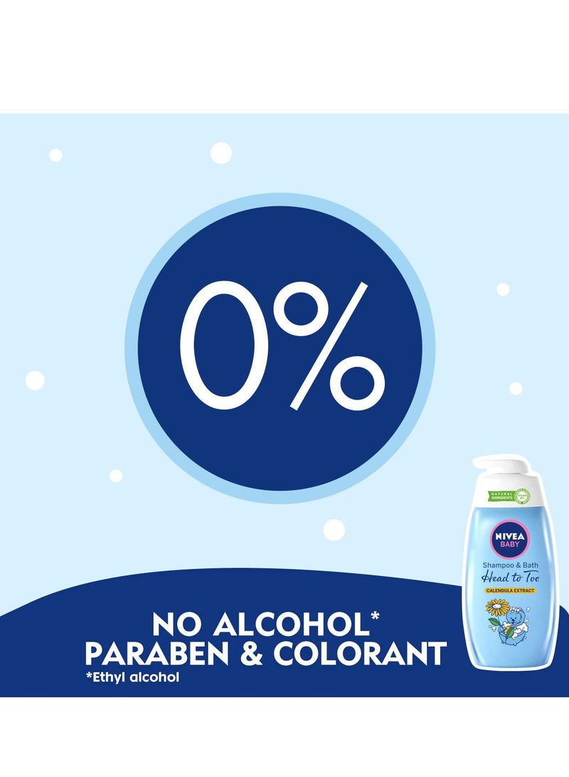 Nivea Baby Bath Shampoo Head to Toe Calendula Extract 500ml - Image 3