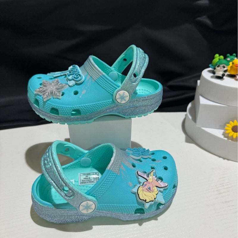 Cross Children'S Hole Shoes Aisha Princess Frozen Girls Beach Shoes Non-Slip Breathable Croc Slippers - Image 3