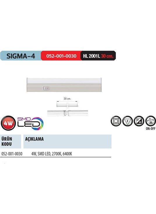 Horoz - Sıgma-4 6400K White Light 4 Watt LED Wall And Kitchen Fixture - Image 1